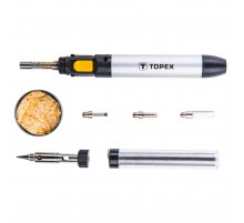 Газовый микропаяльник Topex 44E108 с насадками и припоем