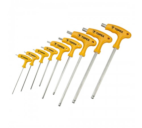 Ключі шестигранні Torx з Т-подібною ручкою, набір 9 шт.
