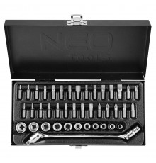 Набор торцевых головок и бит c адаптером Neo Tools 08-603 41 шт.