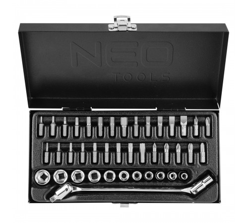 Набор торцевых головок и бит c адаптером Neo Tools 08-603 41 шт.