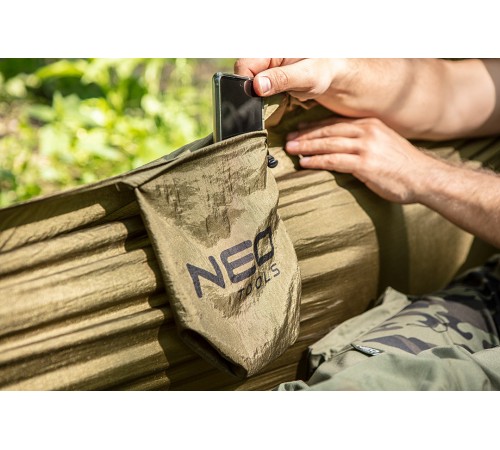 Гамак Neo Tools 63-124, 330x140 см, нейлон, до 200 кг, зеленый.