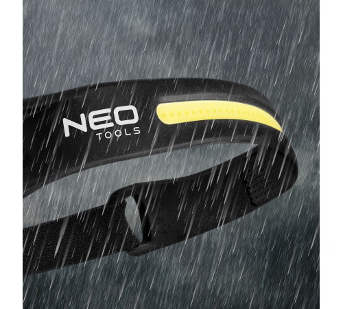 Фонарь Neo Tools 99-097, налобный, аккумуляторный, сенсорный, 350 лм