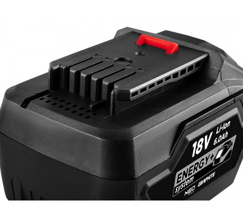 Акуумуляторная батарея Graphite 58G086 Energy+ 18 В, Li-Ion, 6,0 Ач.