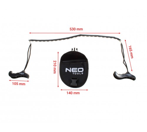 Цепная пила Neo Tools 63-158, 53 см для выживания и туризма с эргономичной ручкой