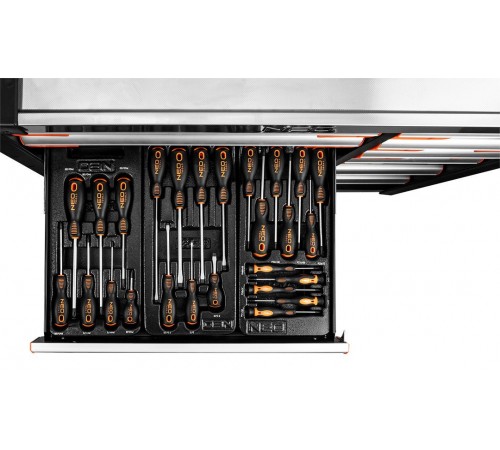 Тележка для инструментов Neo Tools PRO 84-225+G с 12 ящиками и набором профессиональных инструментов
