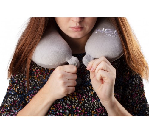 Подушка для подорожей Neo Tools GD016 з Memory Foam, сірий колір
