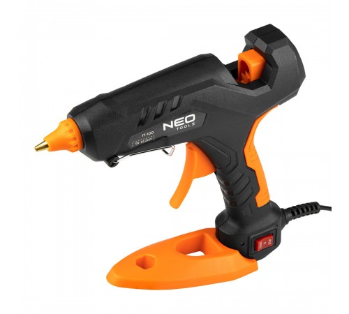 Клеевой пистолет Neo Tools 17-100 11 мм, 60/100 Вт + 12 стержней и чехол