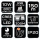 Налобный фонарь с зумом Neo Tools 99-026, CREE XML T6, 10 Вт, дальность 150 м