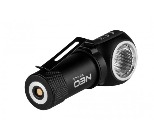 Налобный фонарь Neo Tools 90-027 с 4 режимами, дальность 90 м, зарядка через USB