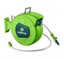 Шланг с автоматической намоткой Verto 15G891, 20+2 м, с разбрызгивателем и соединителями