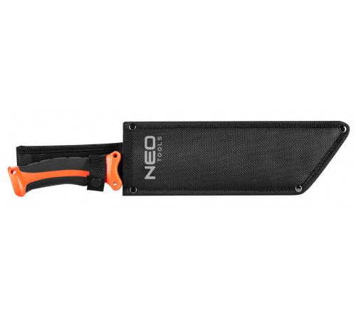 Мачете Neo Tools 63-117, 40 см, универсальный инструмент для выживания с пилой и чехлом