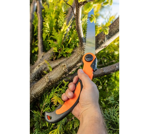 Ручная пила NEO Bushcraft 63-120, складное лезвие 21 см, сталь SK4, для туризма и сада