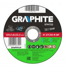 Диск відрізний по металу,  125 x 1.6 х 22.2 мм, 41 37C30-R-BF
