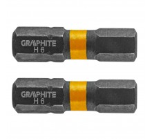 Ударний біт HEX6 x 25 мм, 2 шт.