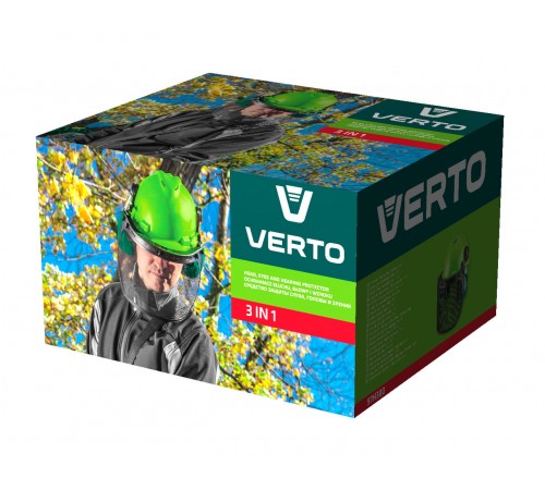 Защитный щиток VERTO 97H300 – 3 в 1, защита лица, слуха и зрения