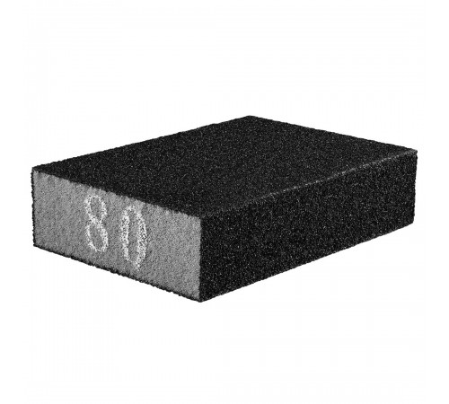 Губка наждачна, 70 x 25 x 100 мм, K80