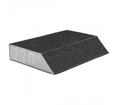 Губка наждачна коса, 125 x 25 x 90 мм, K120