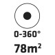 Дождеватель садовый Verto 15G785, регулируемый угол полива 0°-360°, площадь 78 м²
