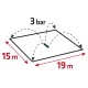 Маятниковый дождеватель Verto 15G772, сектор полива 15x19 м, 18 форсунок