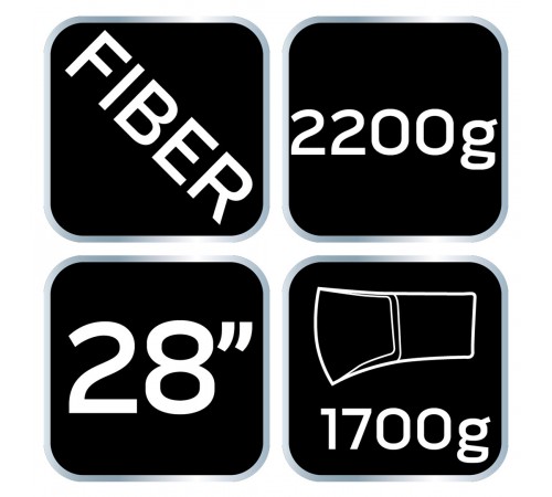 Колун NEO 27-033 с PTFE-покрытием, топорище из стекловолокна, масса 2200 г, длина 710 мм