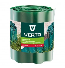 Бордюрная лента VERTO 15G511, 9 м х 15 см, зеленая, защита клумб