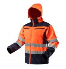 Куртка Neo Tools 81-701 Softshell повышенной видимости, водо- и ветронепроницаемая