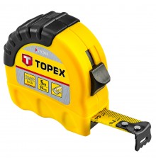 Измерительная рулетка Topex 27C305, 5 м с блокировкой сматывания и эргономичным корпусом