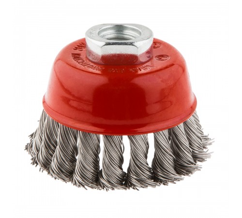 Щітка дротяна чашкова 80 мм x М14, INOX