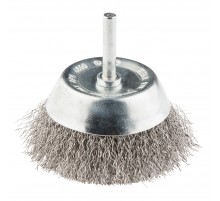 Щітка дротяна чашкова 75 мм, INOX, хвостовик