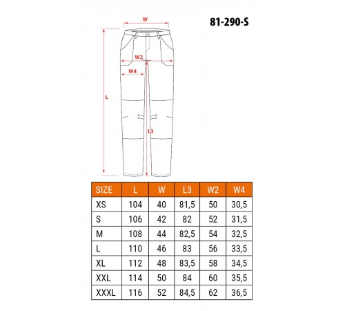 Рабочие штаны Neo Tools 81-290 Premium 4-way stretch