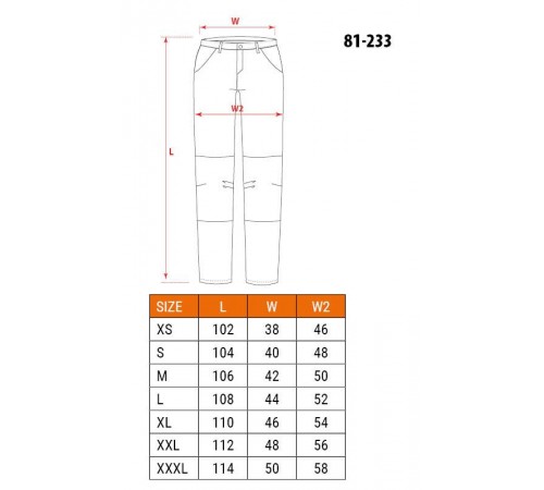 Рабочие штаны Neo Tools 81-233 DENIM XXL