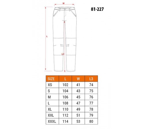 Рабочие брюки Neo Tools 81-227 PREMIUM S