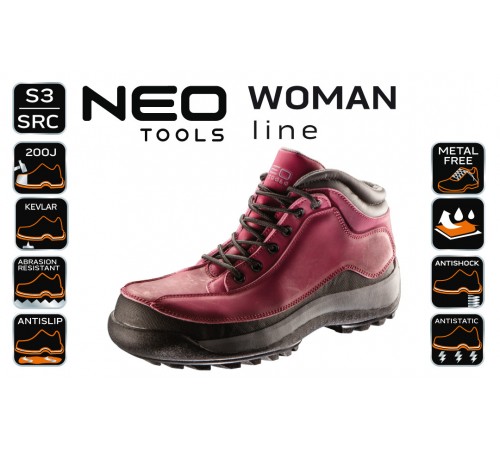 Женские рабочие ботинки Neo Tools 82-540, класс S3 SRC 37
