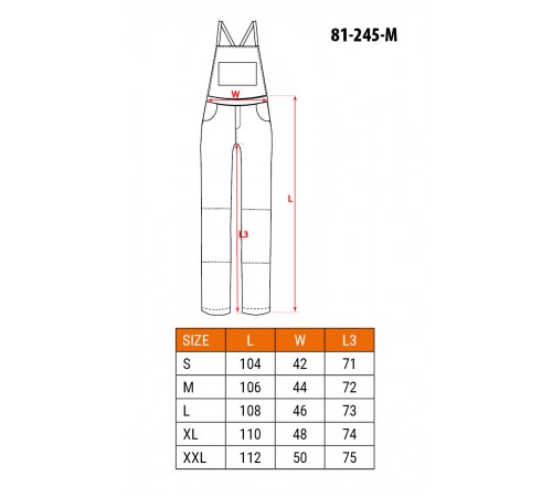 Рабочий полукомбинезон Neo Tools 81-245 HD+ XL