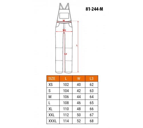 Рабочий полукомбинезон Neo Tools 81-244 Navy S