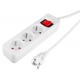 Удлинитель 1,5 м Neo Tools 90-176, 3 розетки, белый, с выключателем ON/OFF