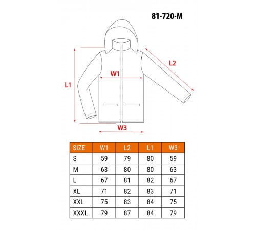 Рабочая куртка Neo Tools 81-720 с повышенной видимостью, водостойкая, Oxford 300D XL