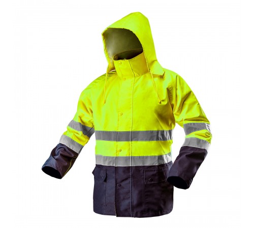 Рабочая куртка Neo Tools 81-720 с повышенной видимостью, водостойкая, Oxford 300D XXXL