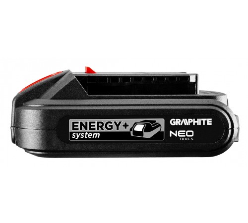 Аккумуляторная батарея Graphite 58G001 Energy+ 18 В, Li-Ion, емкостью 2,0 Ач