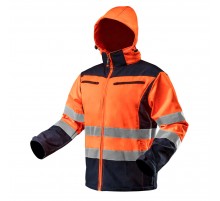 Куртка Neo Tools 81-701 Softshell повышенной видимости, водо- и ветронепроницаемая S