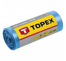 Мешки для мусора TOPEX 23B259, 240 л, синие, 10 шт., размер 120x150 см, ПВД