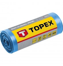 Мешки для мусора TOPEX 23B259, 240 л, синие, 10 шт., размер 120x150 см, ПВД